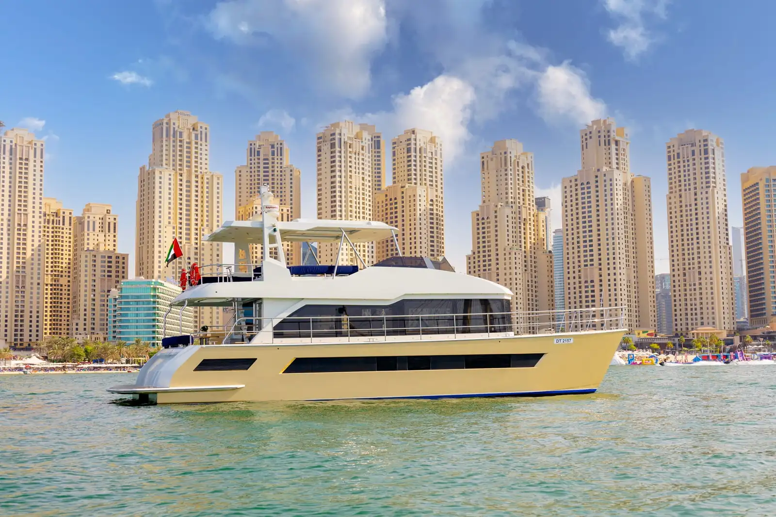 Explora 60 ft catamaran, a yacht for group meals at sea in Dubai
